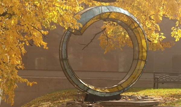 Autumn sculpture scene